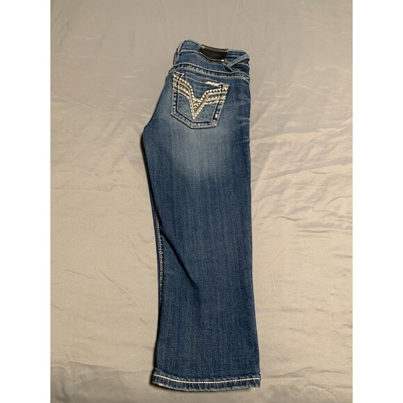 Vigoss Blue Silver Capri Pants with Contrast Stitching Size 1 - Picture 12 of 15